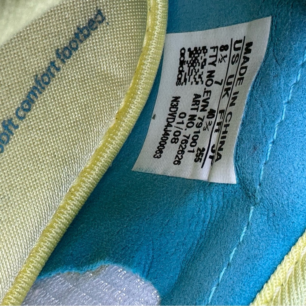 Y2K Adidas Rare Yellow and Blue Sporty Flats 8.5 - Picture 7 of 7